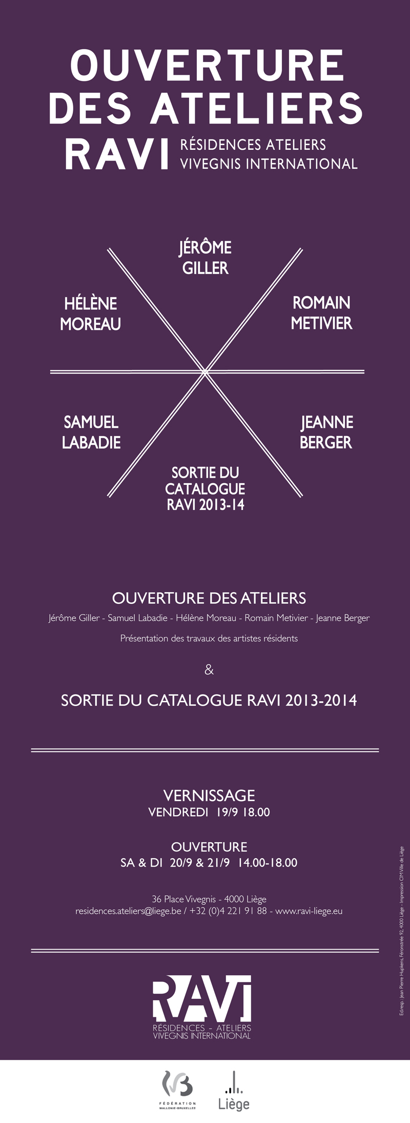 Ouverture des ateliers – Open Studio